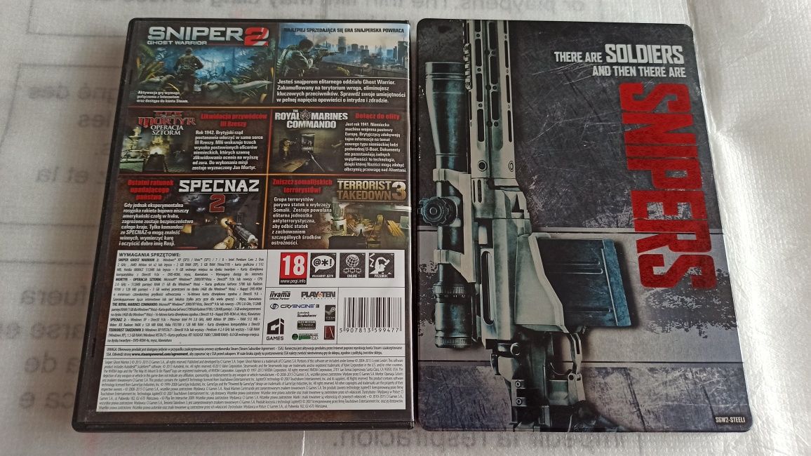 Sniper 2 Ghost Warrior + steelbook jak nowy. Pc/dvd