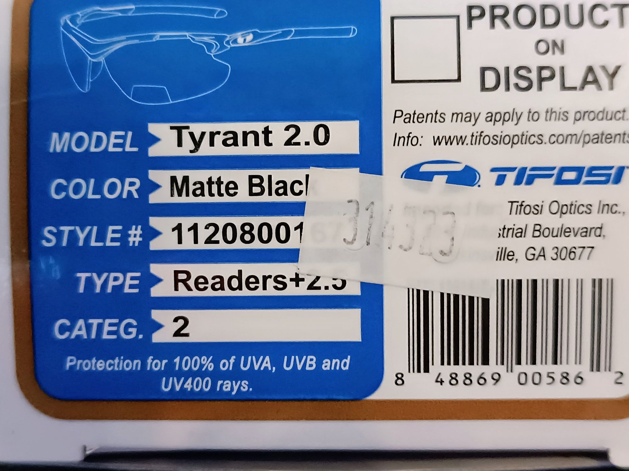 Okulary sportowe Tifosi Tyrant 2.0 typ Readers +2,5