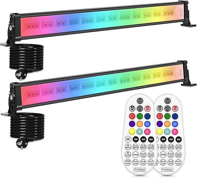 Lampa ścienna 2 szt. LED 42 W z pilotem zdalnego sterowania RGB LED