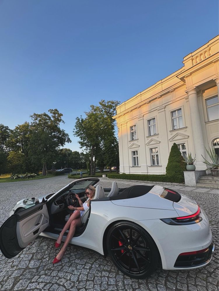 cala Polska Porsche 911 Carrera 992 Cabrio do Slubu auto na Wesele