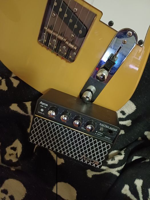 Guitarra telecaster SX e amplificador