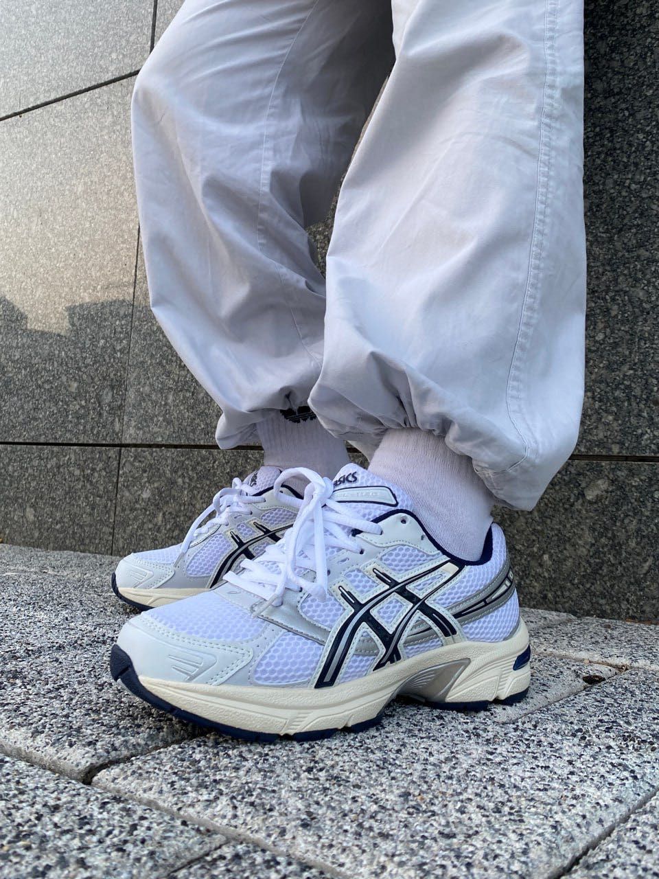 Кросівки Asics Gel-1130 White Black Beige, кросовки Асікс Гель