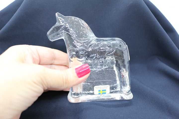 Cavalo Lindshammar Sweden Cristal "Dalecarlia Horse" 10 cm