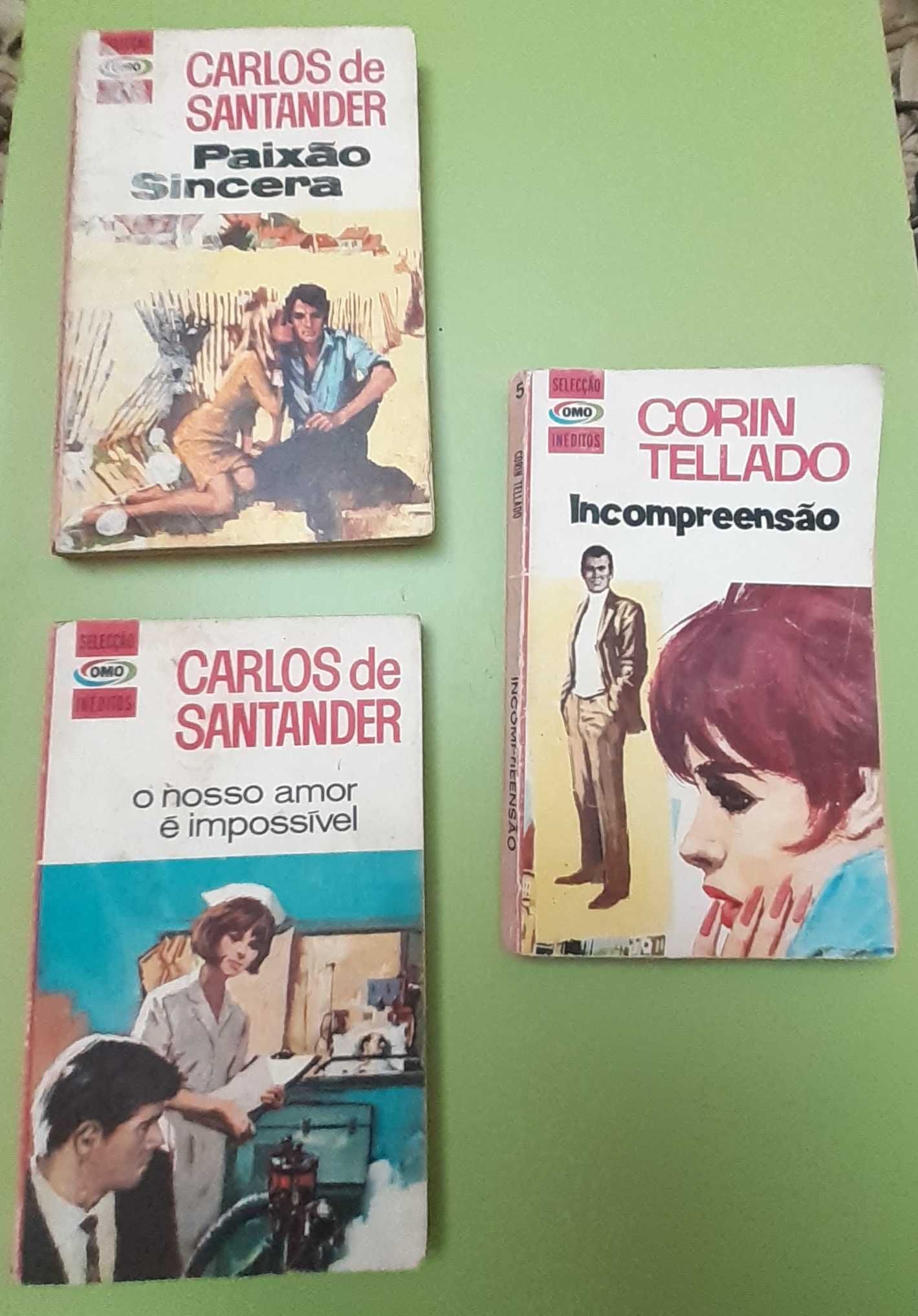 3 Livros - Carlos de Santander e Corin Tellado