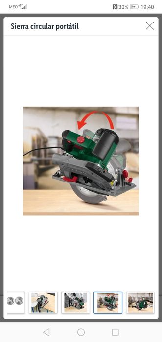 Serra circular portátil 1350w nova Parkside