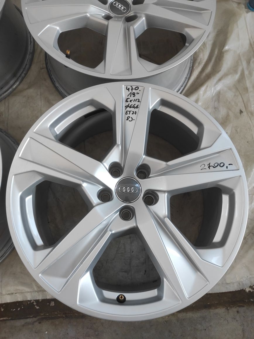 470 Felgi aluminiowe ORYGINAŁ AUDI R 19 5x112 otwór 66,6