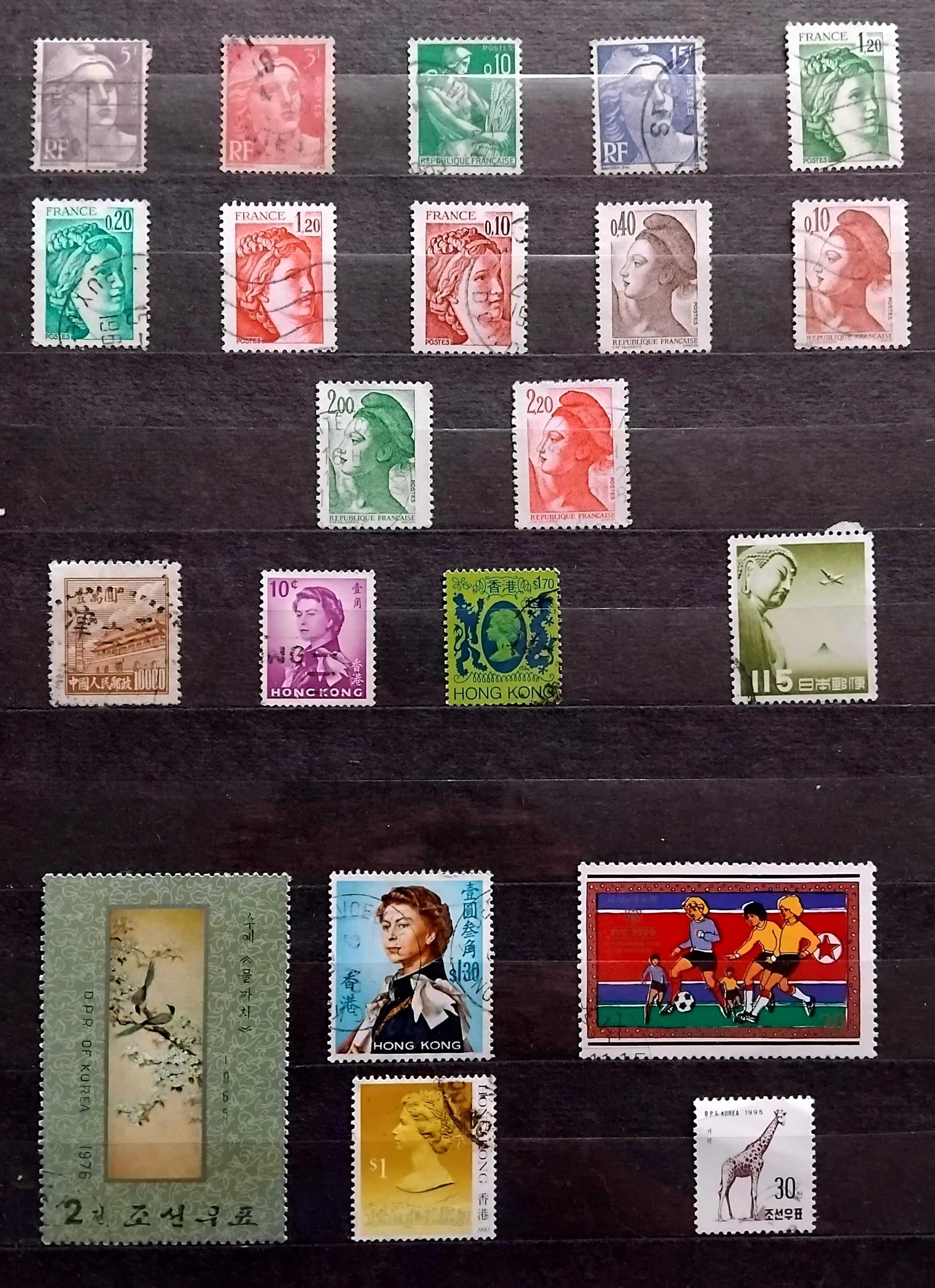 Znaczki Pocztowe Szwecja Anglia Francja Chiny Japonia 269 szt (304)