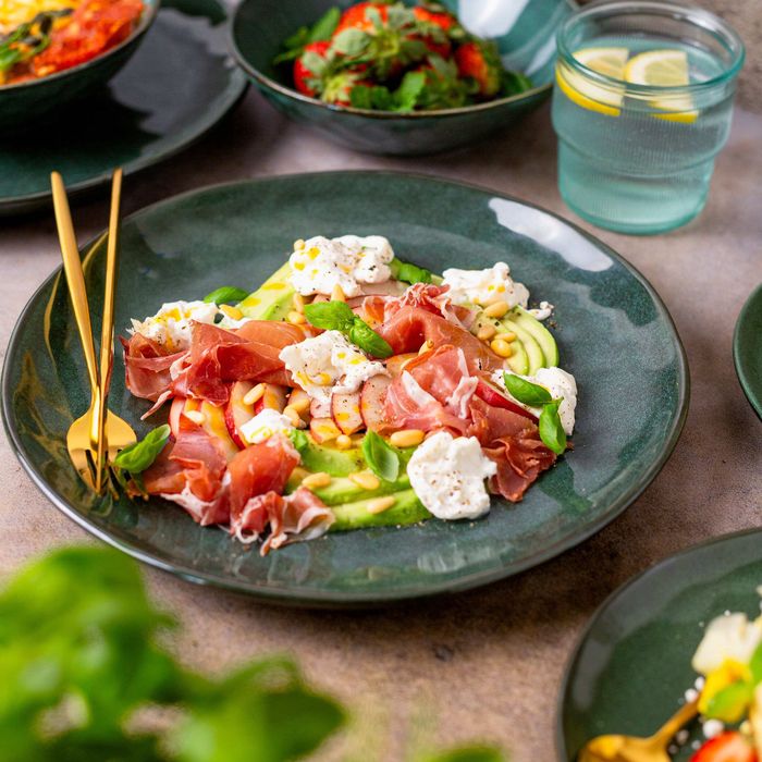 Serwis obiadowy na 6/12 osób Nowoczesny Do Zmywarki Komplet Zielony