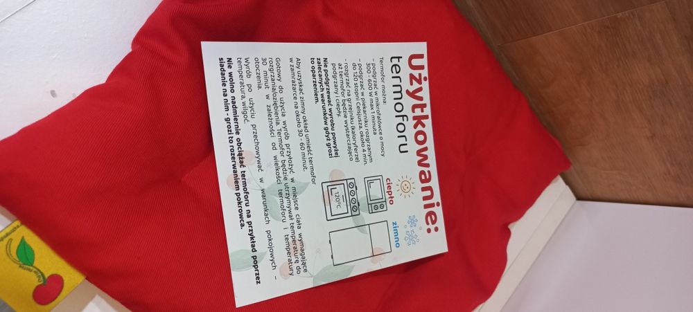 Termofor naturalny z pestkami wiśni