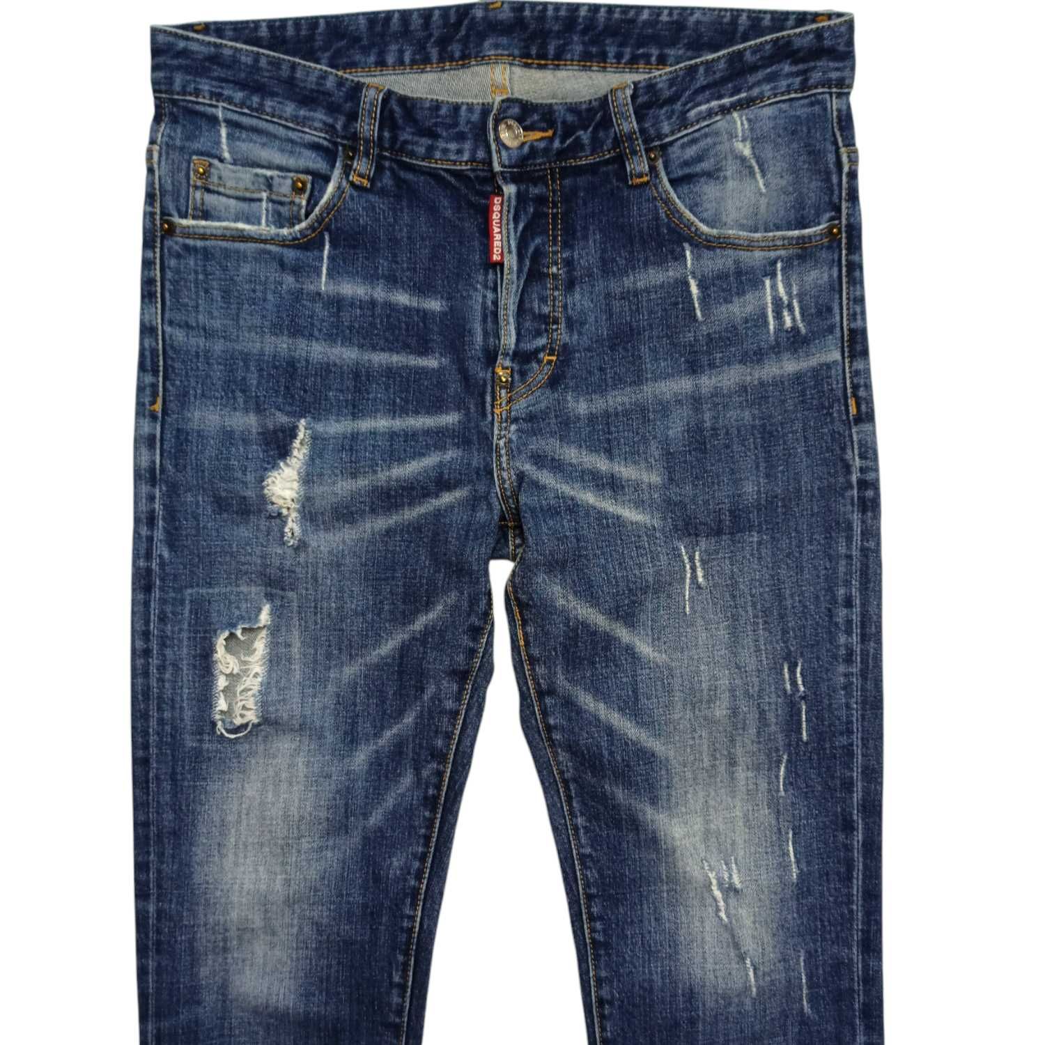 Джинси Dsquared2 з фабричними потертостями