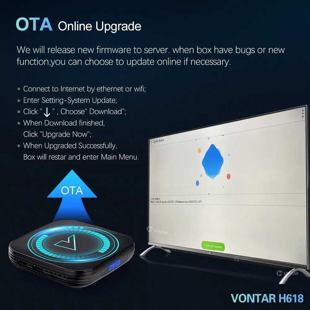 TV Box Android VONTAR H618 2GB + 16GB