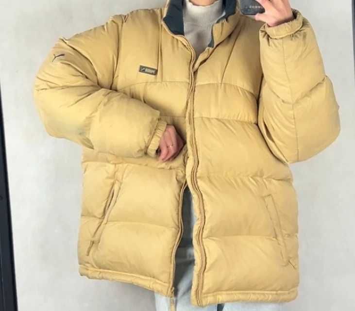 Piękna męska kurtka puchowa i kamizelka 2w 1 żółta beżowa puma