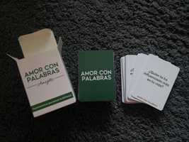 Jogo de cartas "amor con palabras"