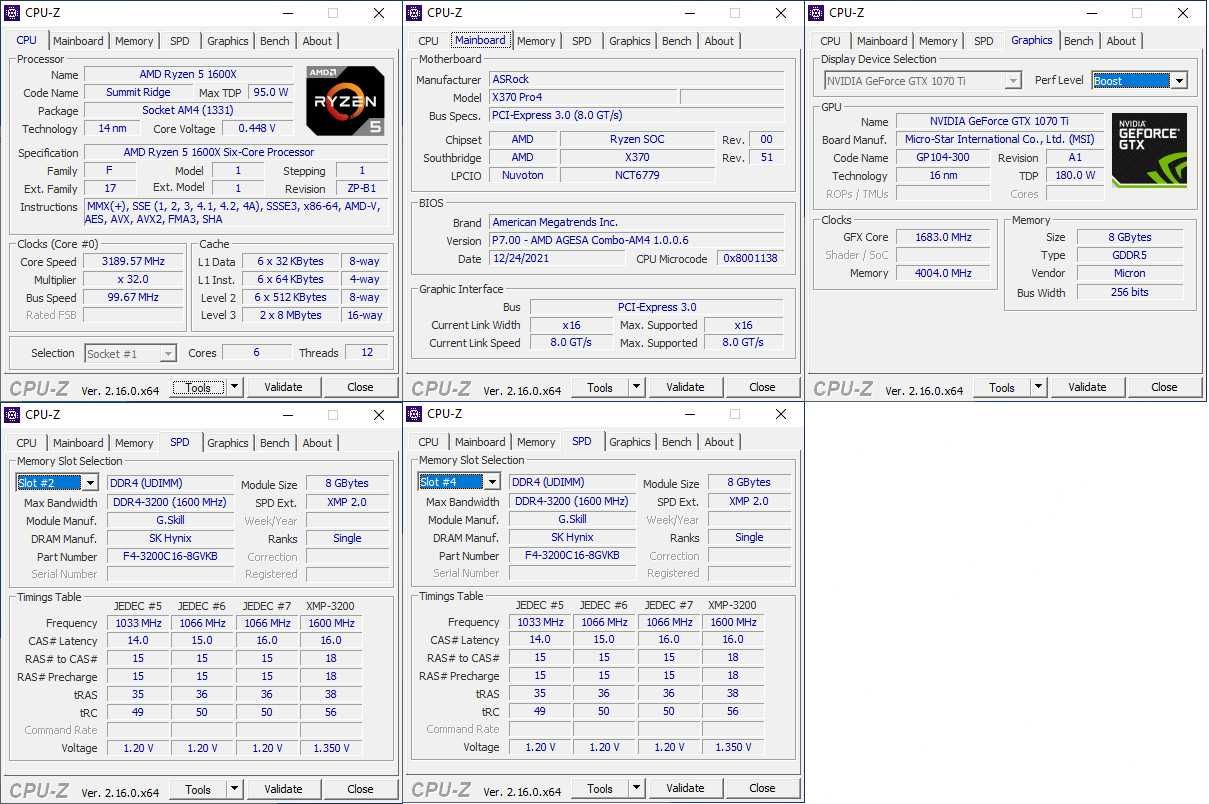 Komputer Ryzen 1600 GTX 1070Ti 16GB RAM DDR4