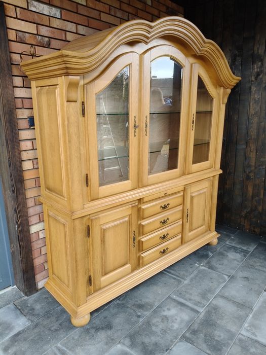 Kredens dębowy / witryna