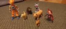 Bonecos dragon ball, urso, cão, porco, FNAF