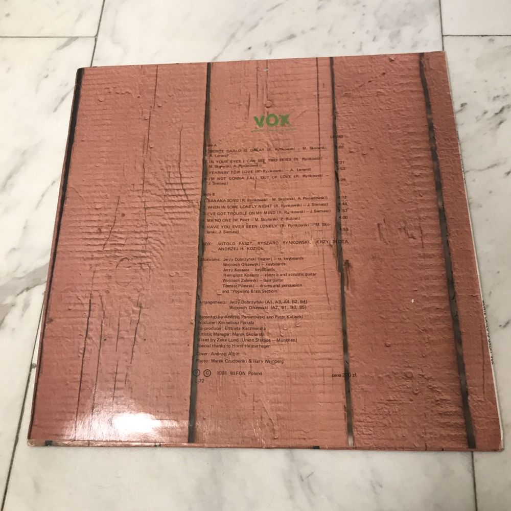 Płyta winylowa LP VOX Monte Carlo is great Wifon 1981
