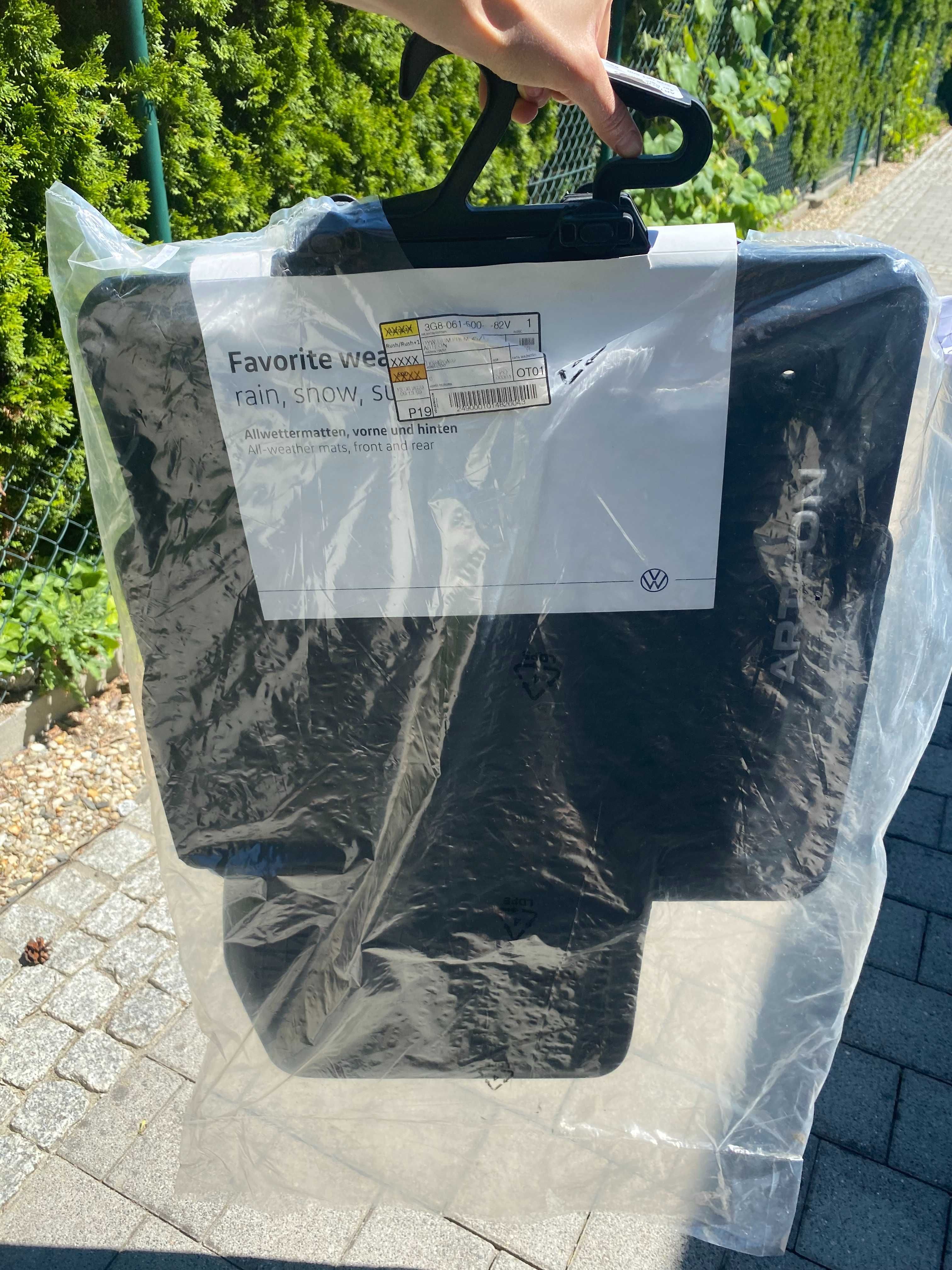 Oryginalne nowe dywaniki gumowe VW Arteon, komplet 4 szt.