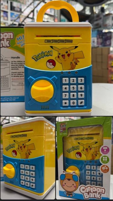 Детский сейф  копилка Покемон