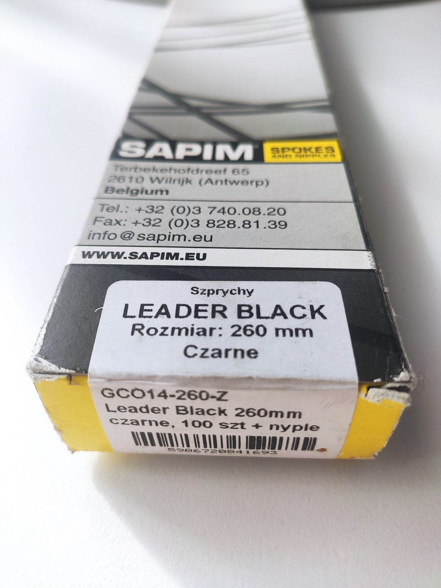 Szprychy Sapim leader black 2*260mm