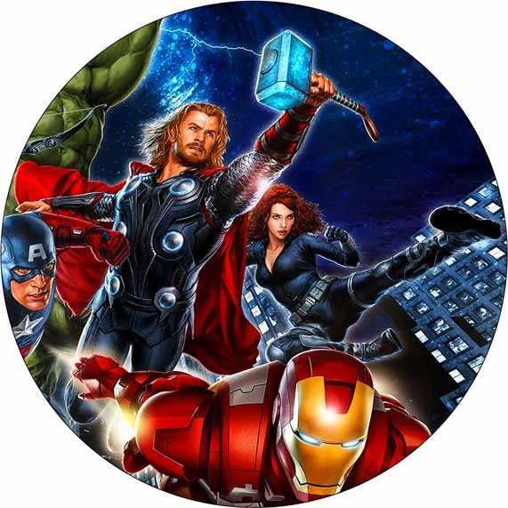 opłatek na tort avengers 20cm