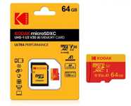 KKarta Pamięci Kodak 64GB UHS-I U3 V30 MICRO SD XC ADAPTER