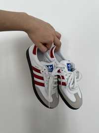 Шкіряні кросівки Adidas Originals Samba OG White Better Scarlet