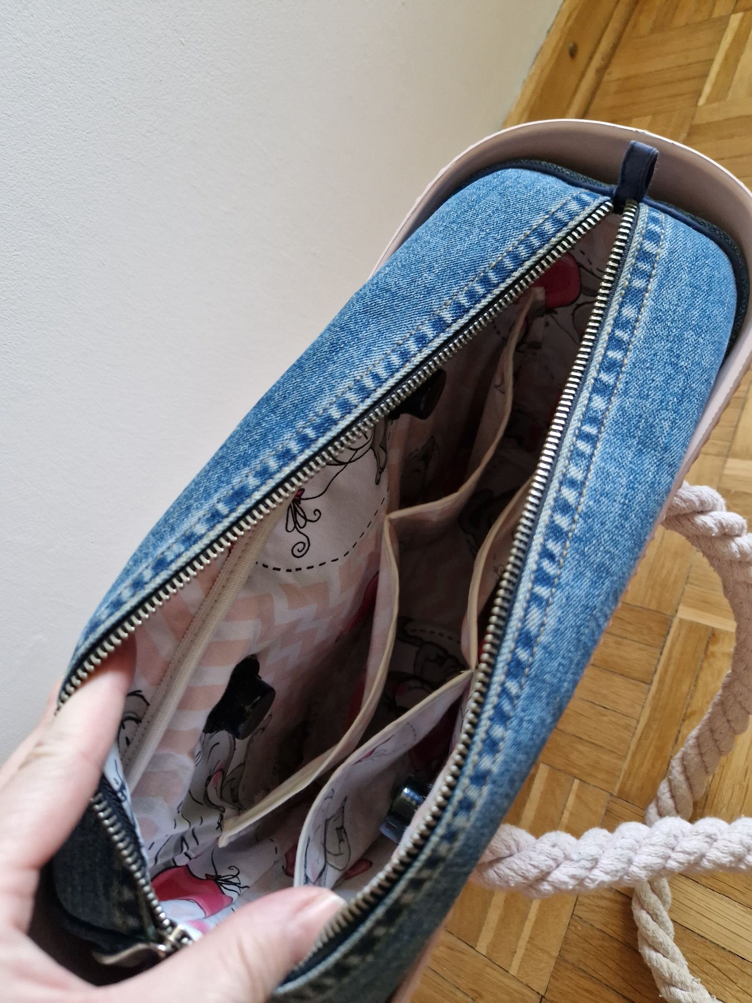 Torebka Obag O BAG MINI jodełka ROSA SMOKE super zestaw
