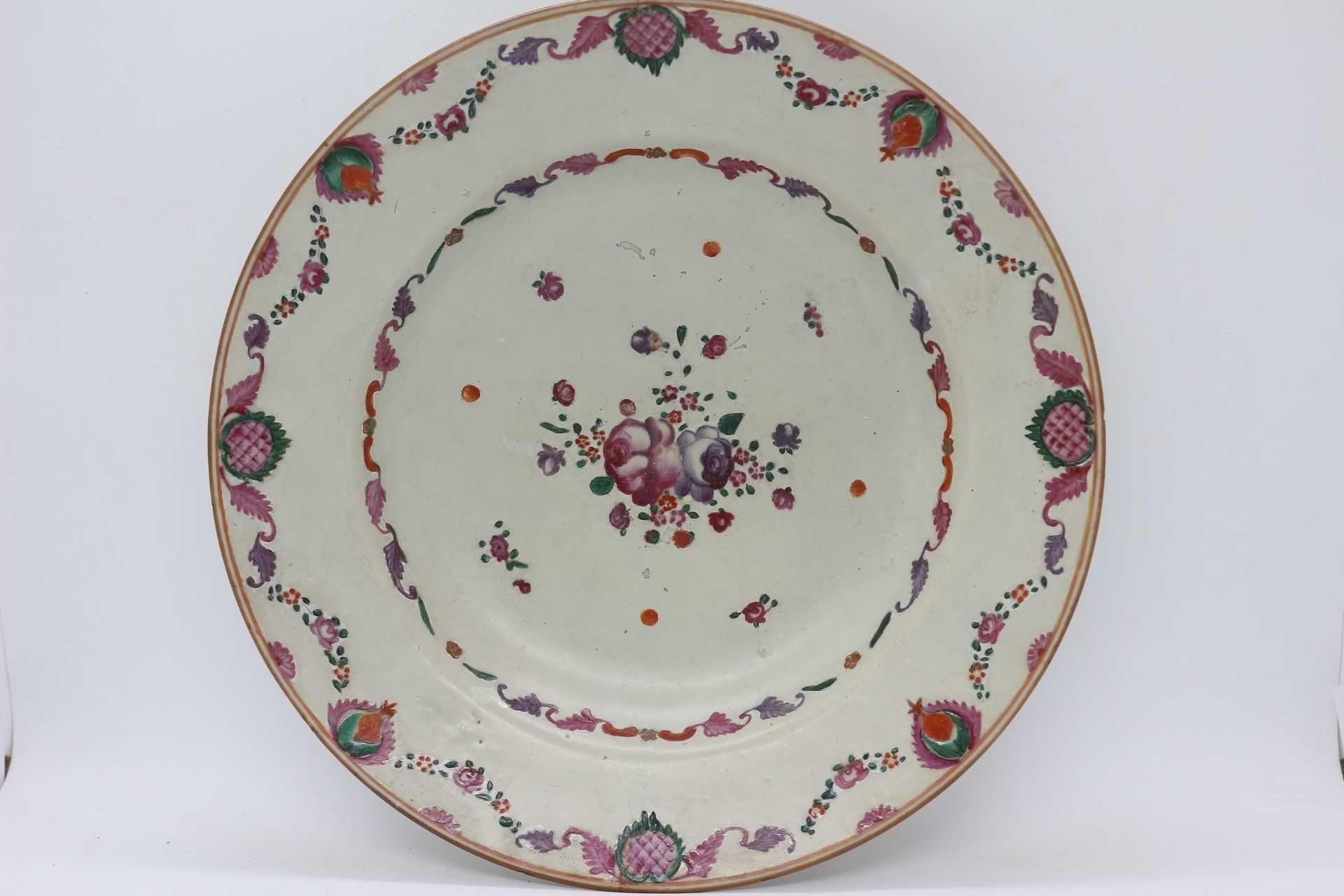 Prato Fundo Porcelana Chinesa Família Rosa XVIII 23,5 cm