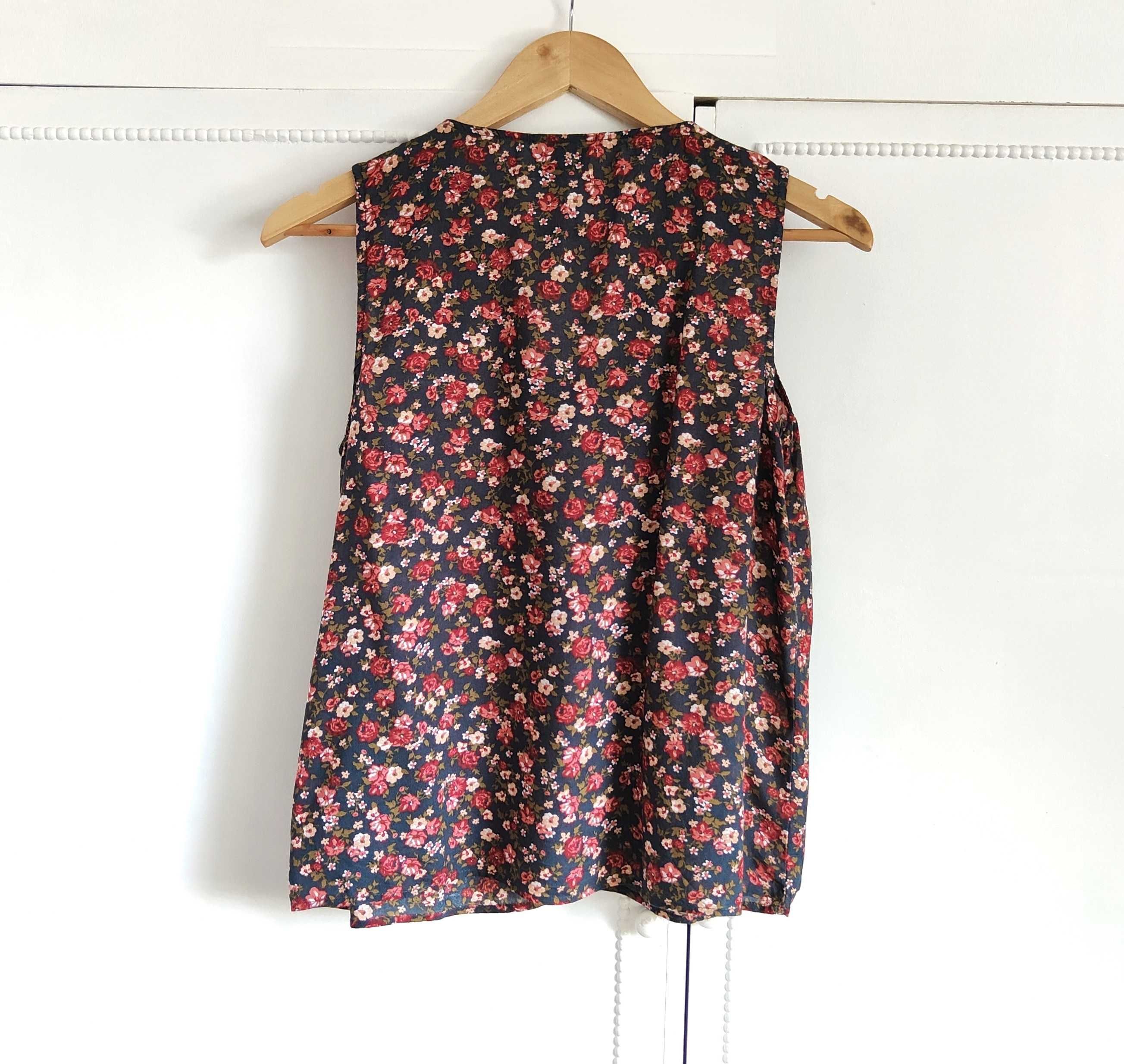 Kwiatowa bluzka top Vero Moda S 36 kwiaty floral retro cottagecore