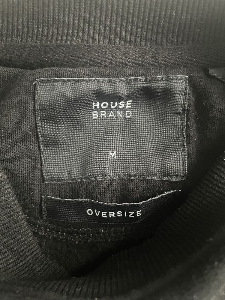 Czarna bawełniana bluza męska łańcuch House Oversize M 48