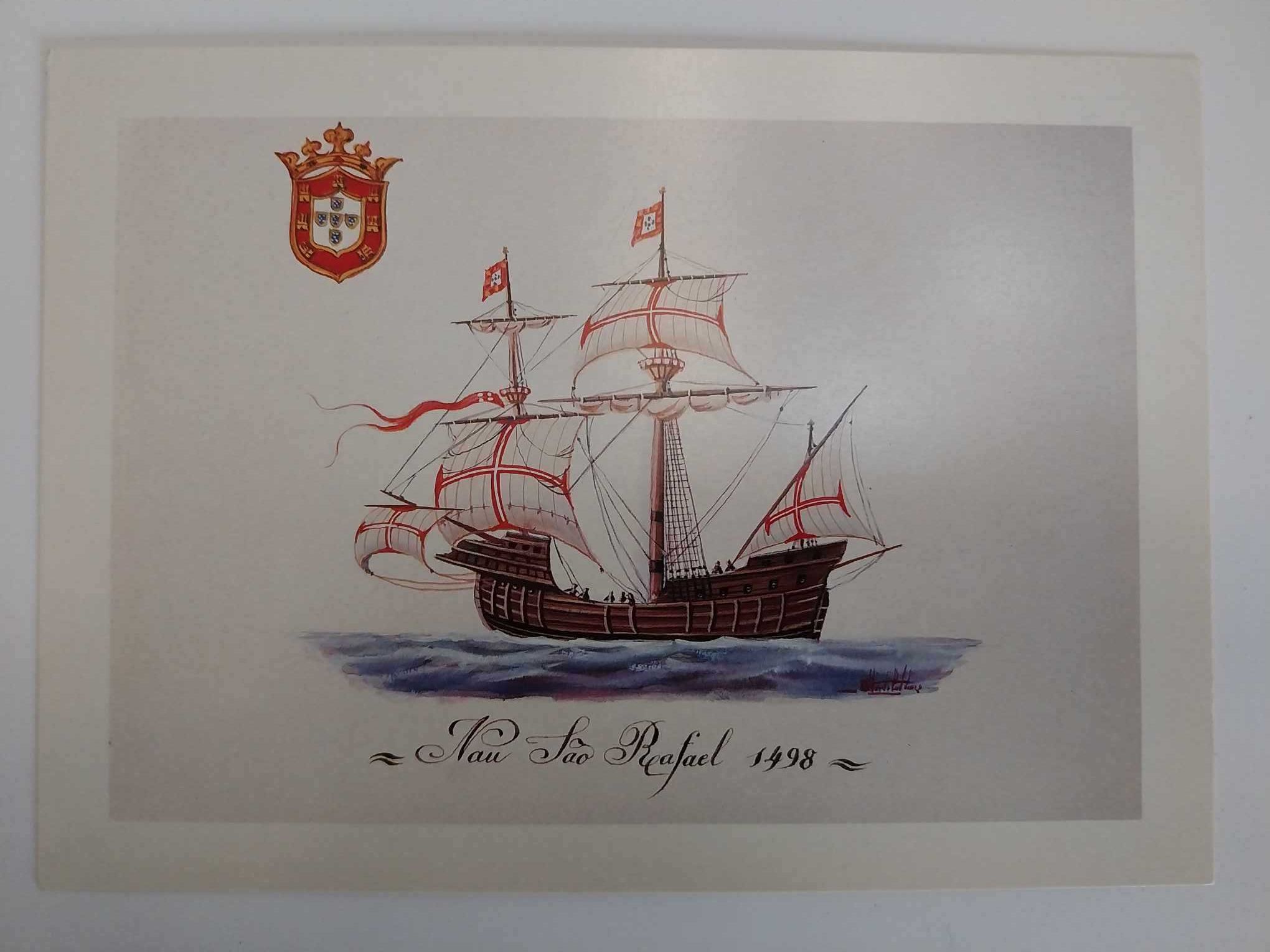 Colecção de 6 postais - Navios dos séculos XV a XIX
