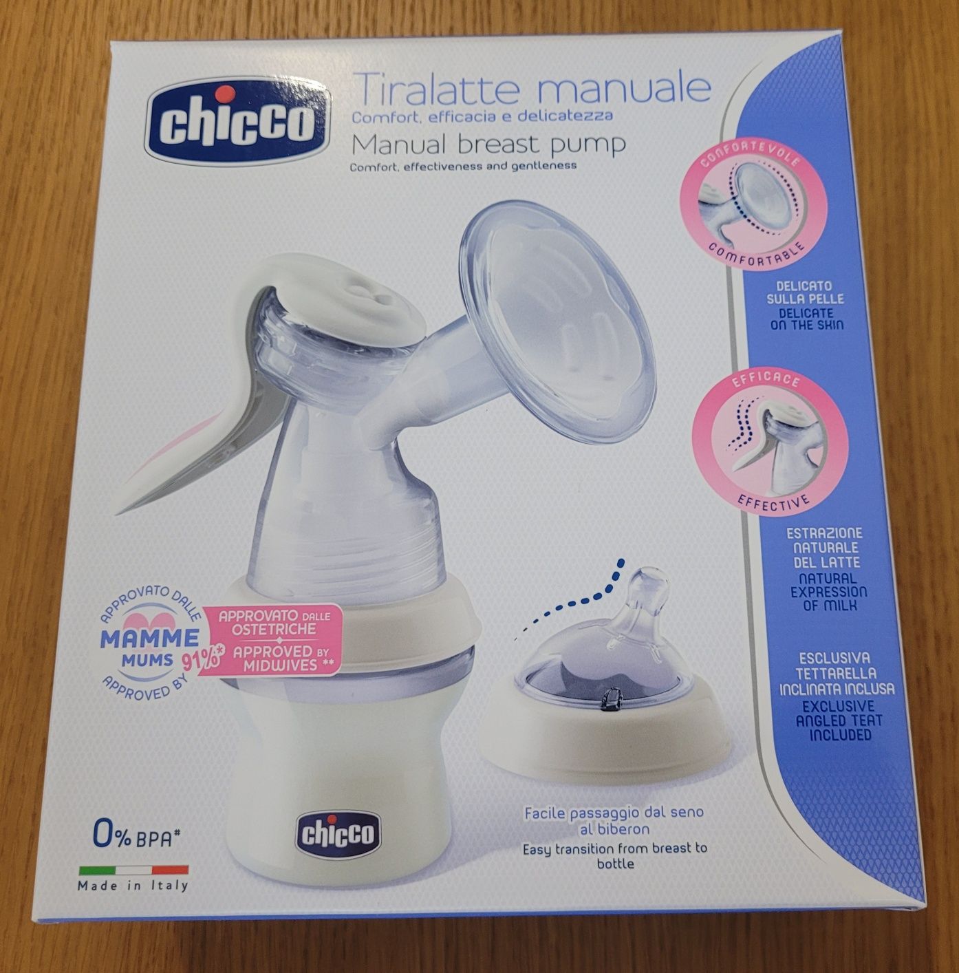 Extrator manual de leite - marca chicco