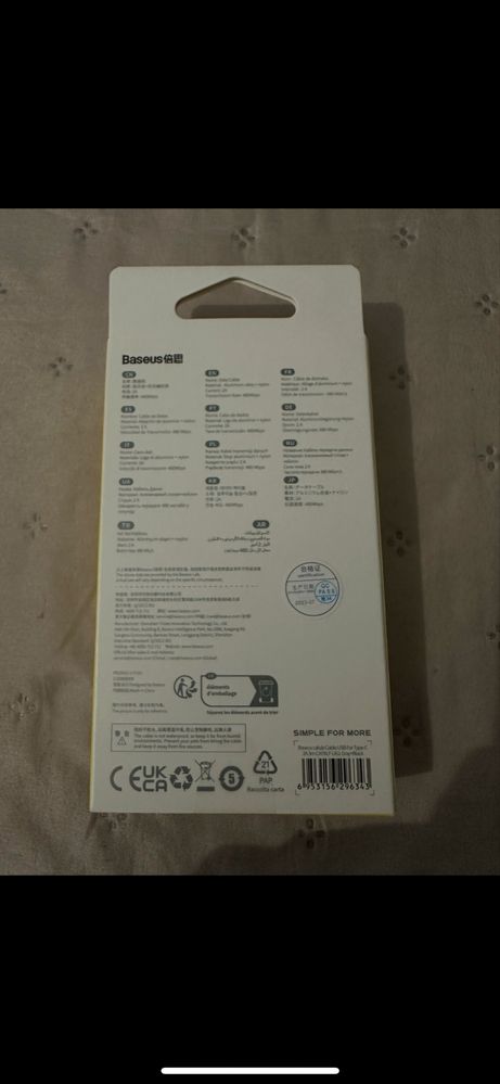 Sprzedam nowy Kabel Baseus typ C 3m, 2A