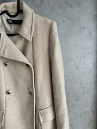 Płaszcz kurtka poldlugi klasyczny beżowy