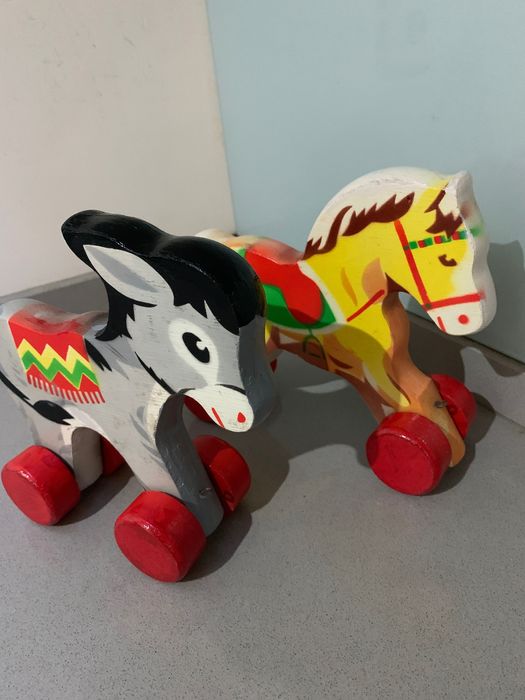 Bonecos Antigos de madeira maciça