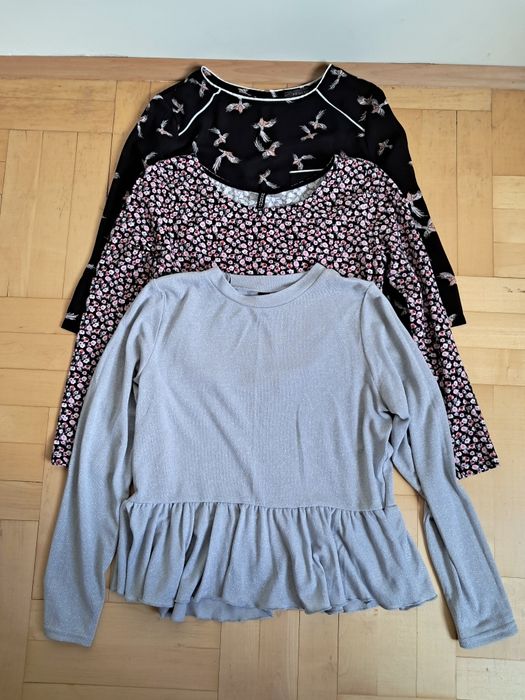 Zestaw 3 bluzek damskich - H&M, Primark. Rozmiar L