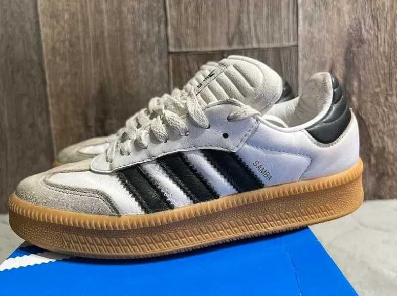 Białe buty trampki sneakersy Adidas Samba 38