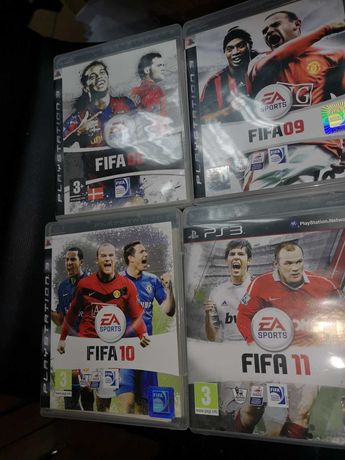 PS3 Fifa od 2008 do  2013 zestaw