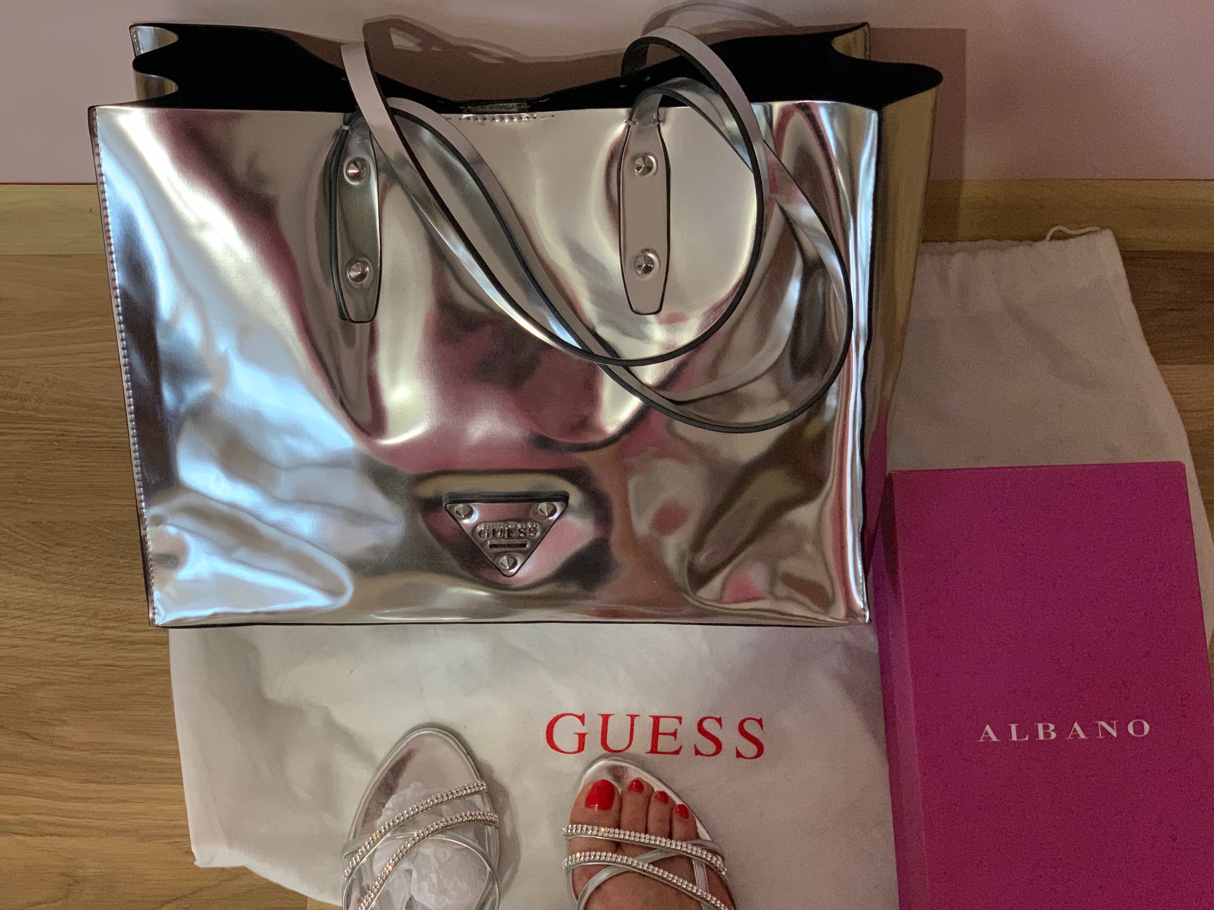 Новые It, Albano/Guess,р.39,стелька 25,5см, 100%кожа,босоножки/сумка