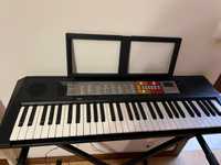 Teclado yamaha FS50 com suporte e banco