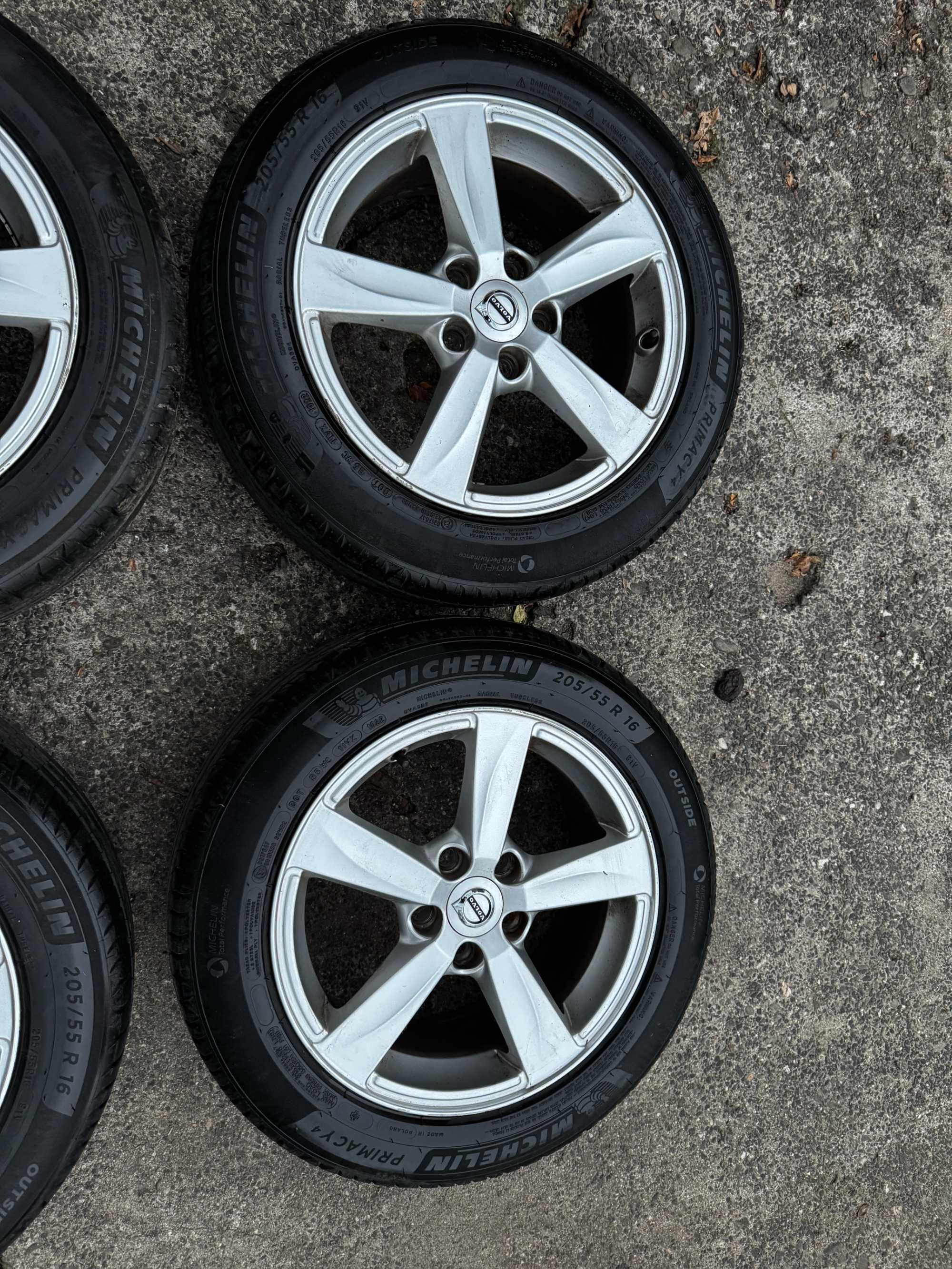 felgi z oponami michelin primacy 4  205/55/16 VOLVO v40,v60  5x108