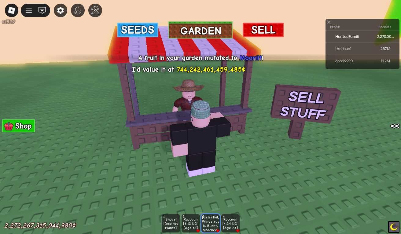 Roblox (Grow a Garden) 744T Фрукт Роблокс Шекели ДЕШЕВО!!!