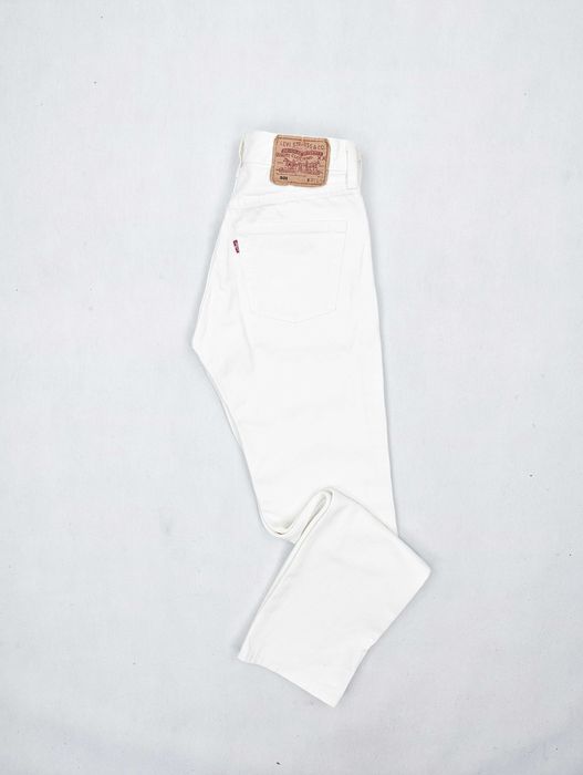 Levi's 501 białe spodnie jeansowe jeansy 27/34 S