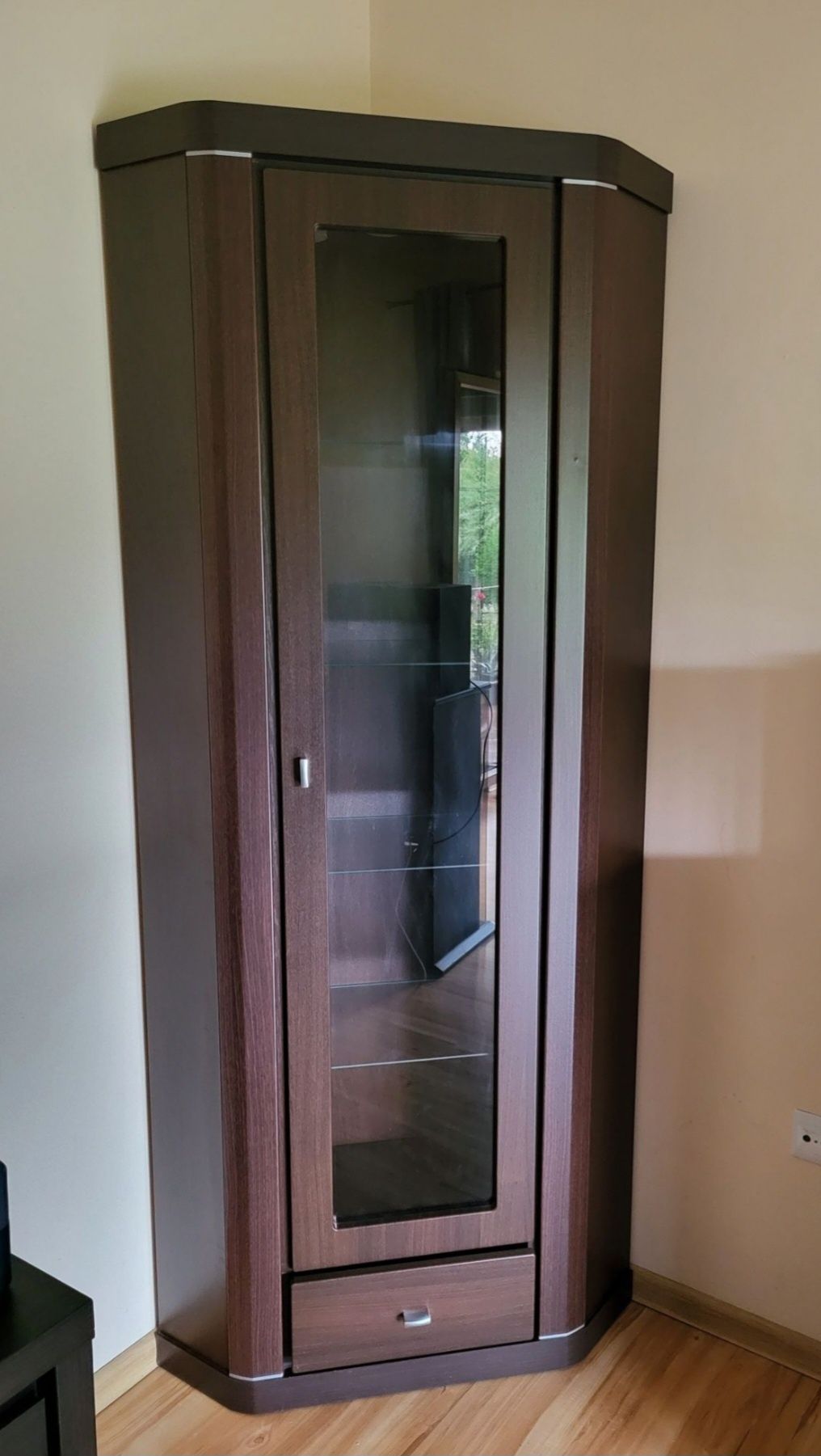 Meble Wójcik Venti komplet komoda, regał, witryna narożna