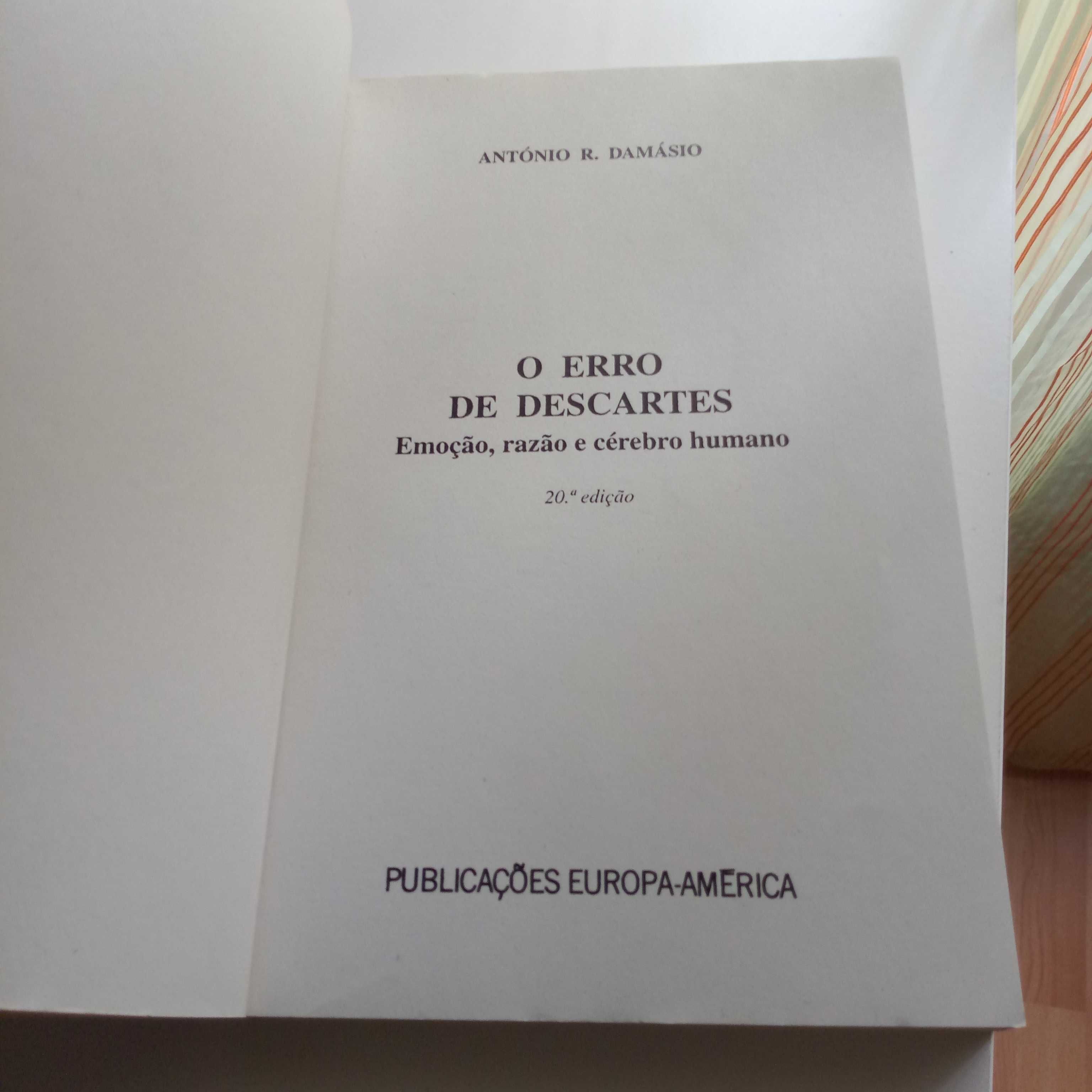 O ERRO DE DESCARTES  - Antonio Damasio - Premio Pessoa