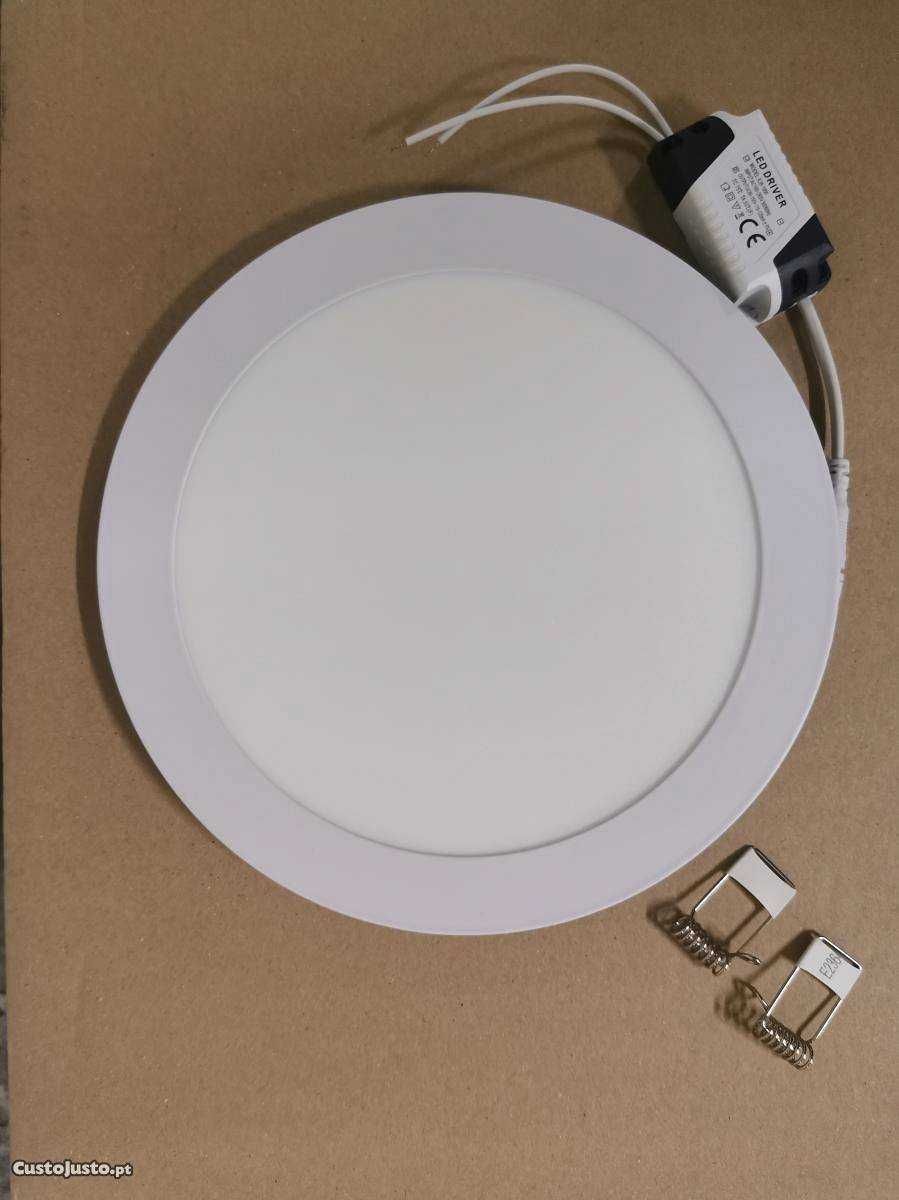 focos de leds 170mm 12w branco frio 6000k novos