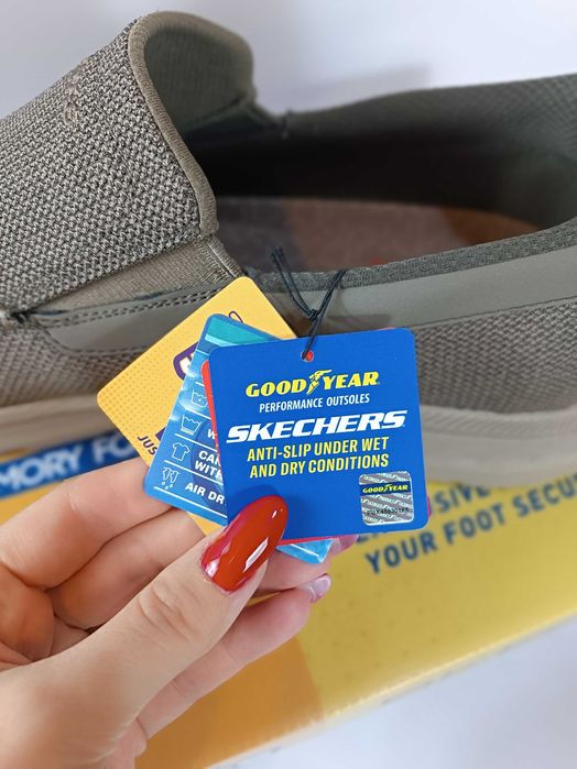 Чоловічі текстильні мокасини Skechers Pollard-Wilfred 50.5 розмір