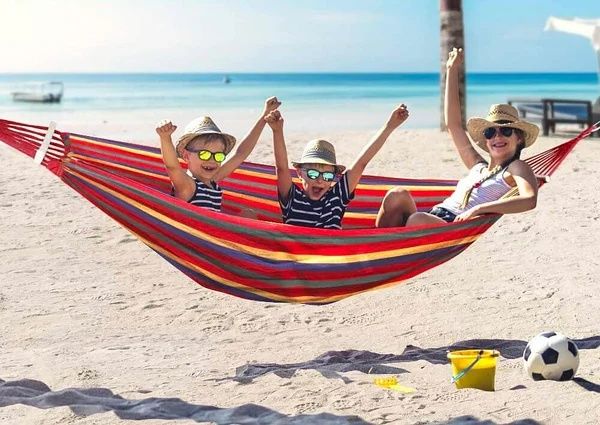 Гамак подвесной La Siesta усиленный с планкой Гамак с перекладиной