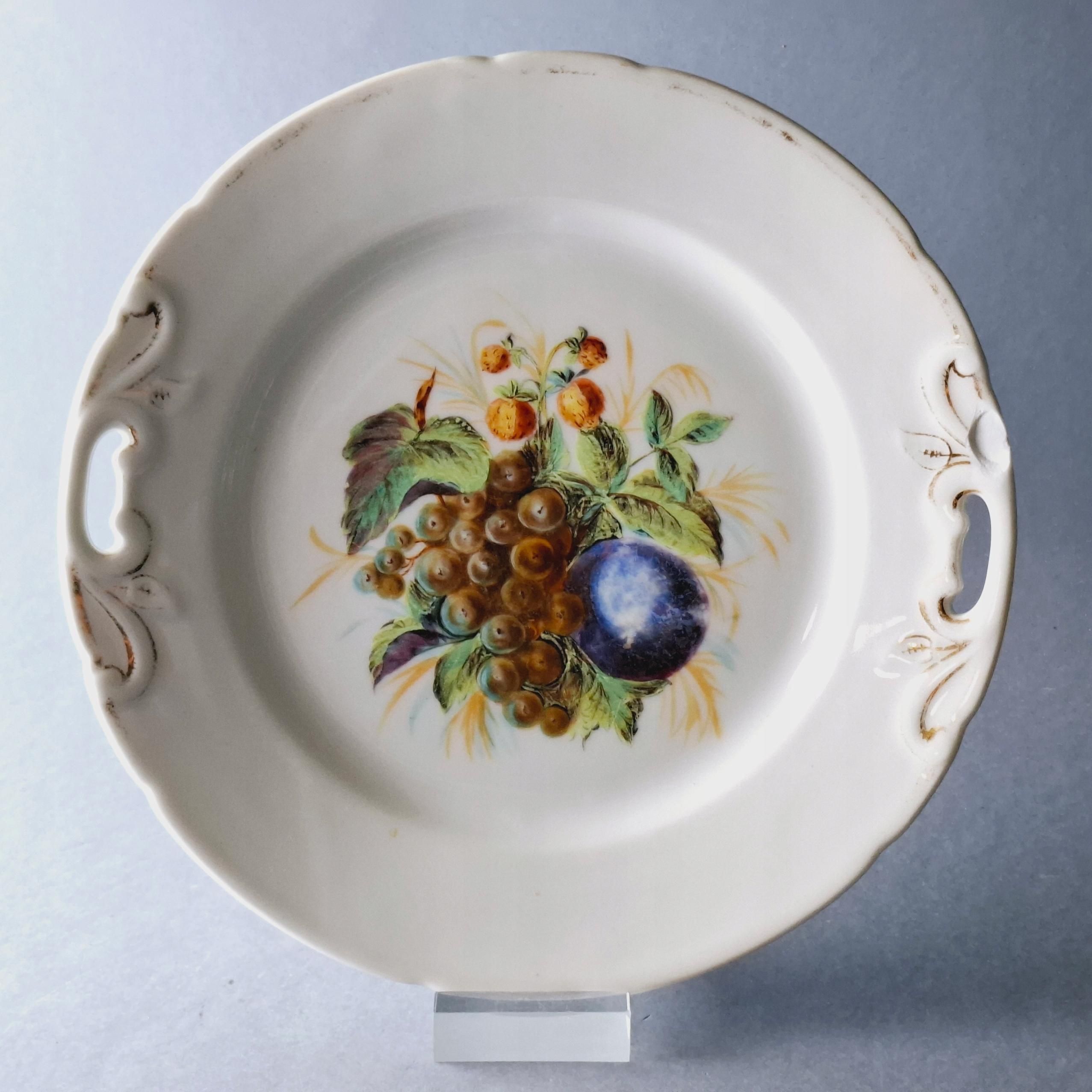 xix wiek malowana patera porcelanowa bpm buckaer owoce